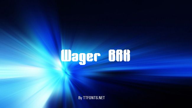 Wager BRK example